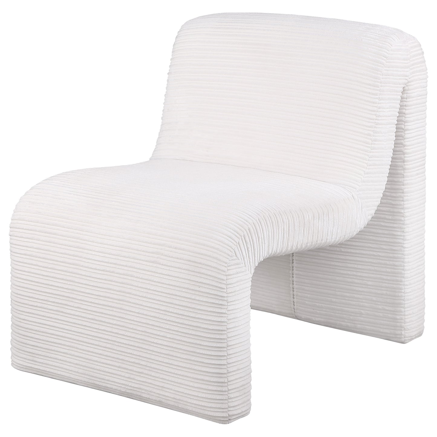 adolfo upholstered curved armless accent chair ivoryivory