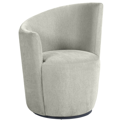Yvonne Upholstered Swivel Chair Curved Backrest Dove Grey