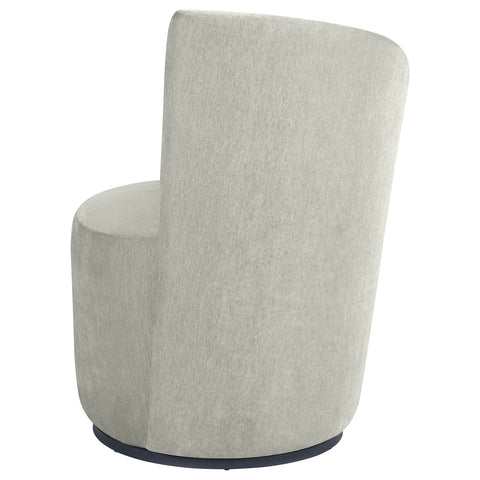 Yvonne Upholstered Swivel Chair Curved Backrest Dove Grey