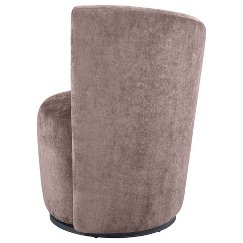 Yvonne Upholstered Swivel Chair Curved Backrest Blush