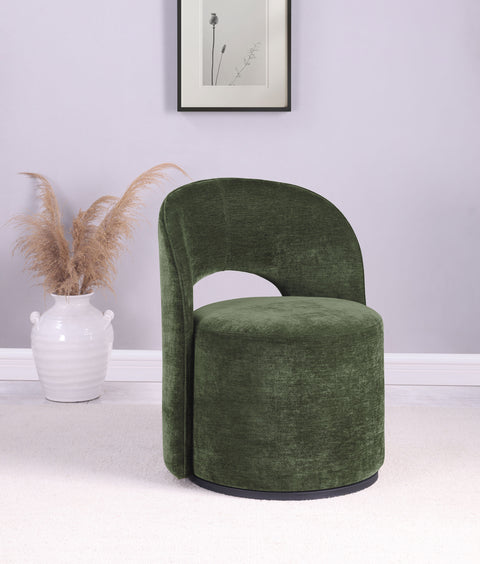 Doyle Velvet Upholstered Swivel Accent Chair Olive Green