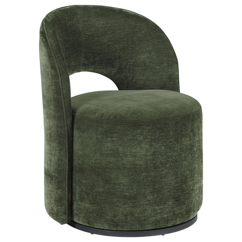 Doyle Velvet Upholstered Swivel Accent Chair Olive Green