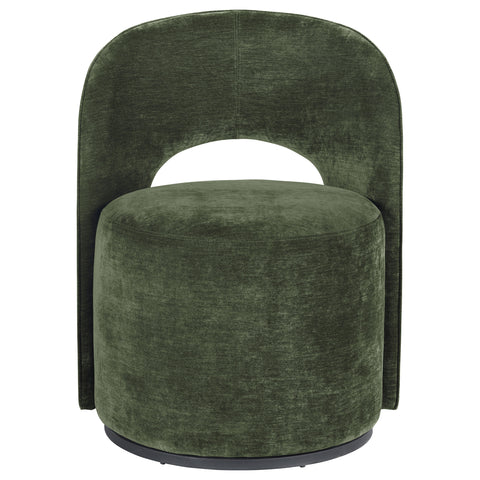 Doyle Velvet Upholstered Swivel Accent Chair Olive Green