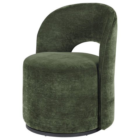 Doyle Velvet Upholstered Swivel Accent Chair Olive Green