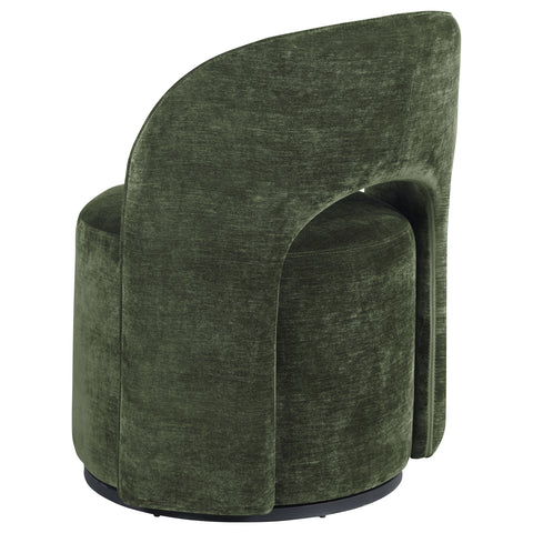 Doyle Velvet Upholstered Swivel Accent Chair Olive Green