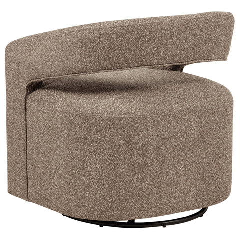 Kline Boucle Upholstered Swivel Accent Chair Rocky Road