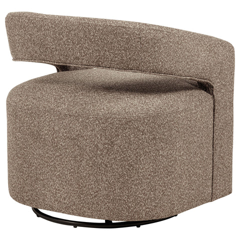 Kline Boucle Upholstered Swivel Accent Chair Rocky Road