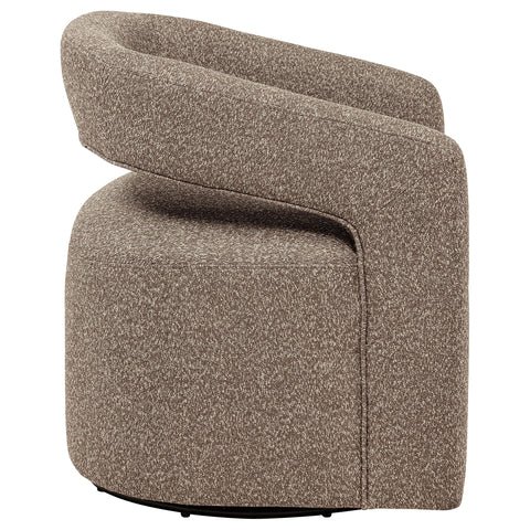 Kline Boucle Upholstered Swivel Accent Chair Rocky Road