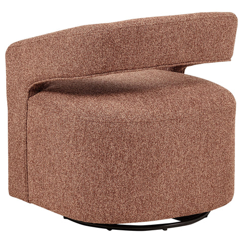 Kline Boucle Upholstered Swivel Accent Chair Berry