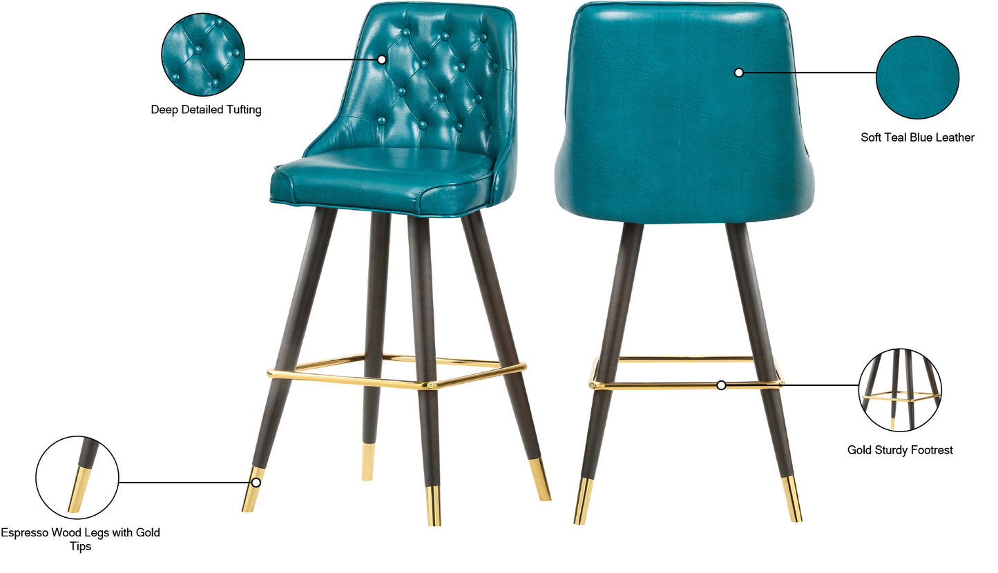 arch teal faux leather counter/bar stool c