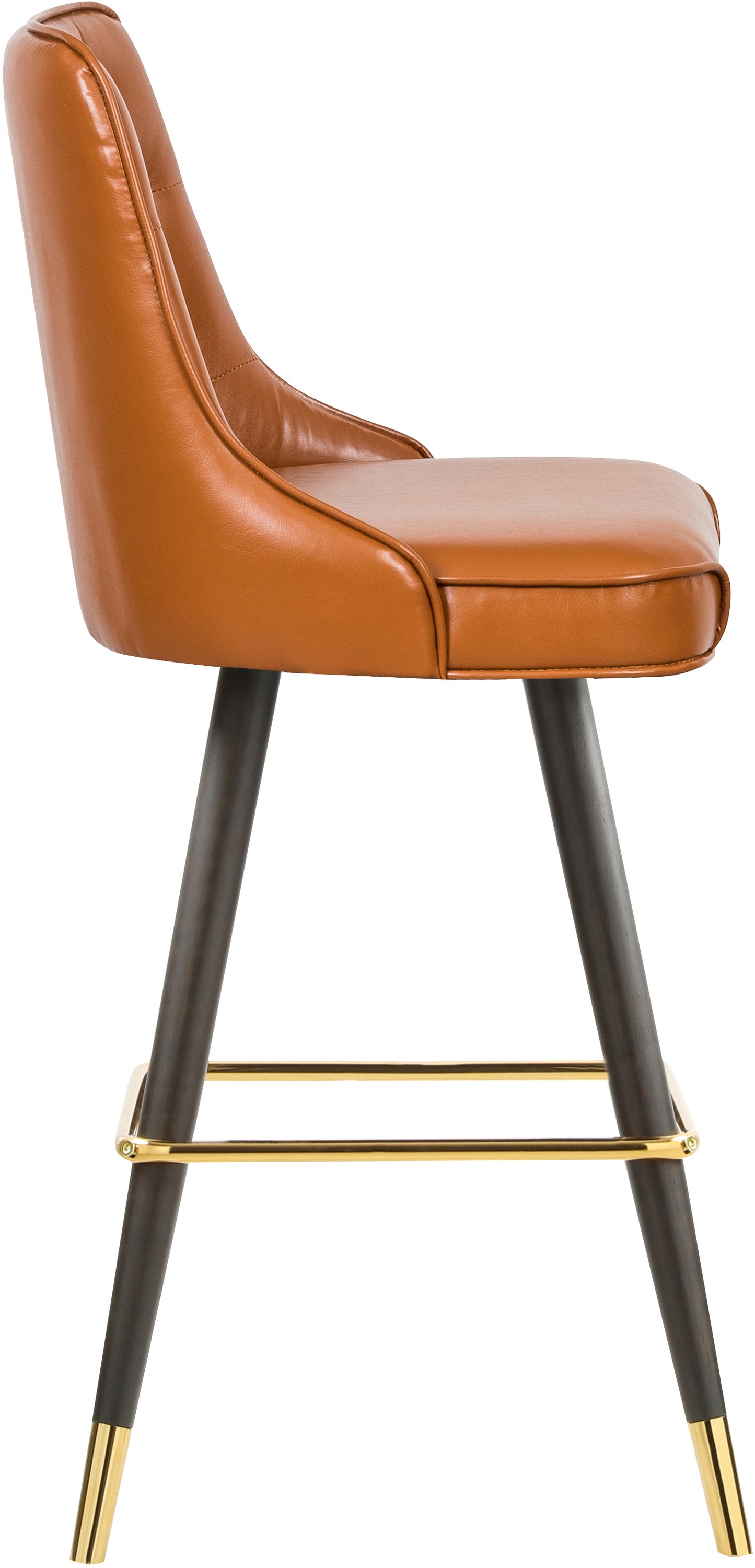 arch cognac faux leather counter/bar stool c