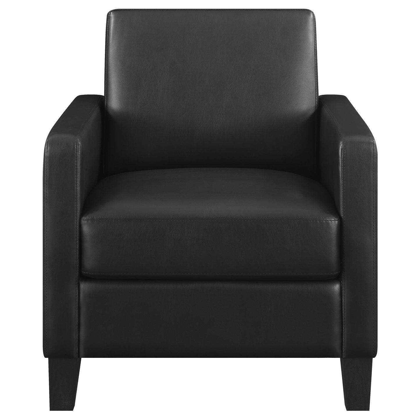 kenyon upholstered track arm accent chair blackblack