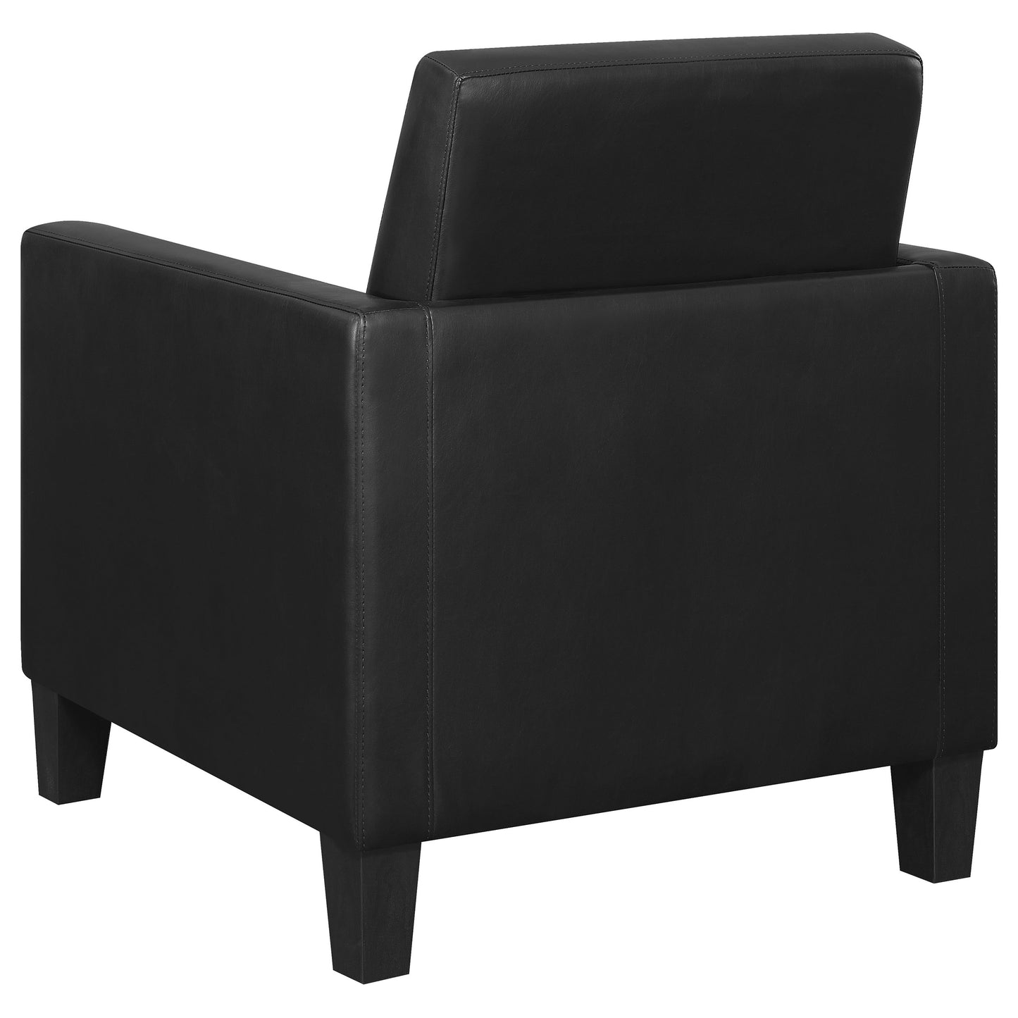 kenyon upholstered track arm accent chair blackblack