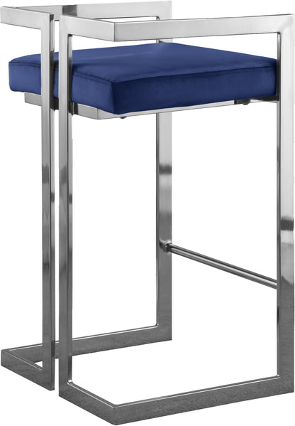 Vega Navy Velvet Stool