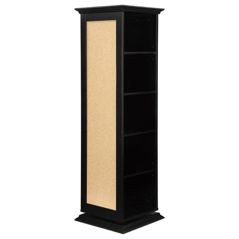 Vulcan Swivel Accent Cabinet with Cork Board BlackBlack