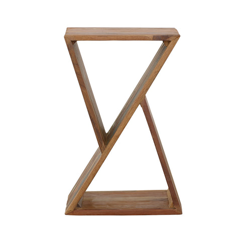Delray Solid Reclaimed Wood Accent Side Table NaturalNatural