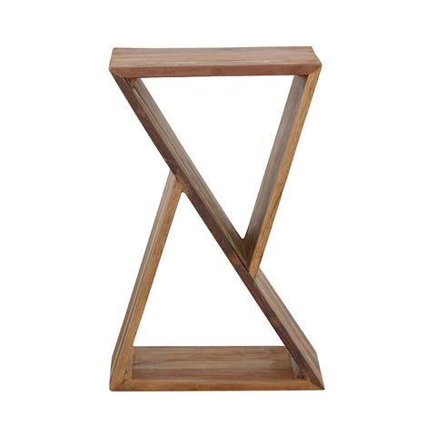 Delray Solid Reclaimed Wood Accent Side Table NaturalNatural