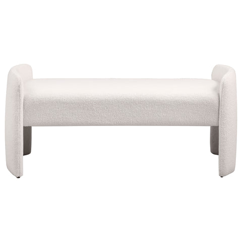 Raphael Velvet Upholstered Accent Bench IvoryIvory