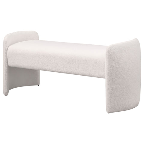 Raphael Velvet Upholstered Accent Bench IvoryIvory
