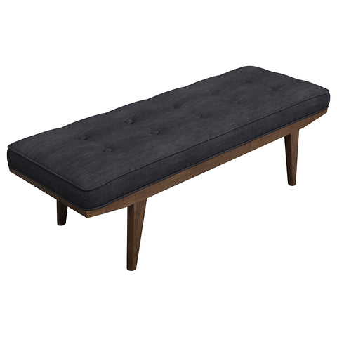 Ottilie Fabric Upholstered Tufted Accent Bench GreyGrey