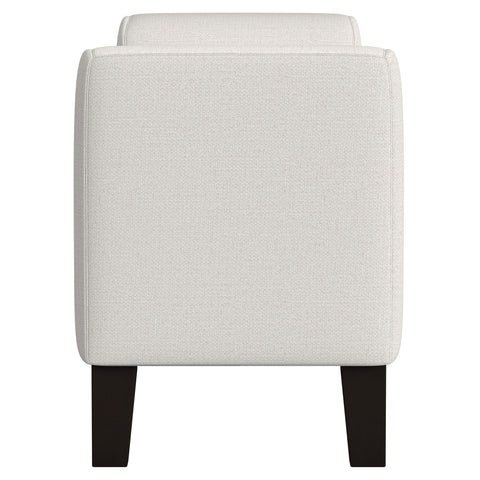 Edie Fabric Upholstered Accent Bench with Armrests VanillaVanilla
