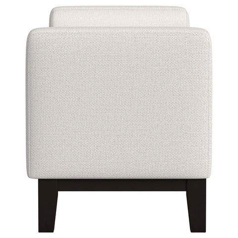 Edmund Upholstered Accent Bench with Armrests VanillaVanilla