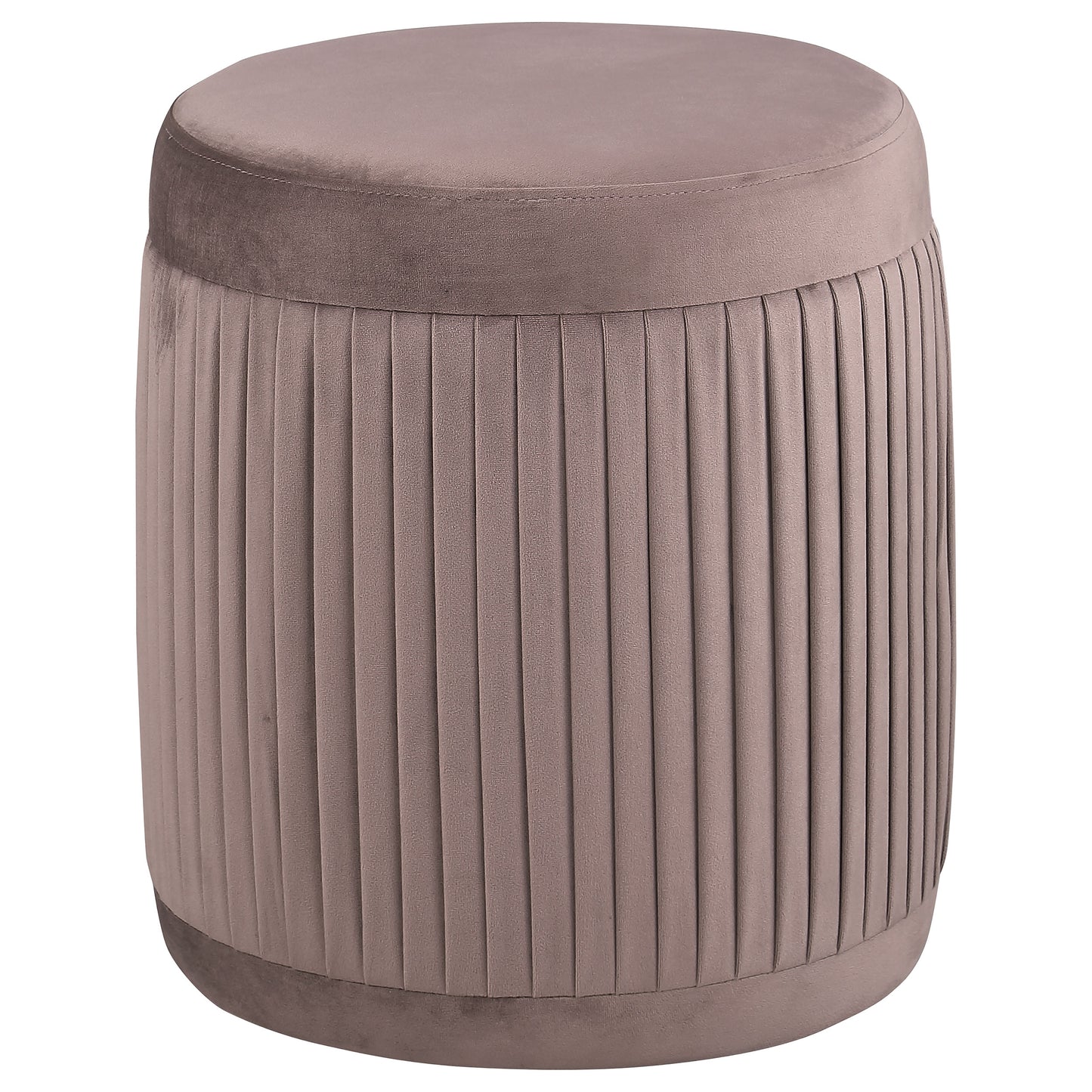 rosalind round upholstered ottoman mauvemauve