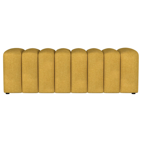 Latifa Fabric Upholstered Tufted Accent Bench Mustard YellowMustard Yellow