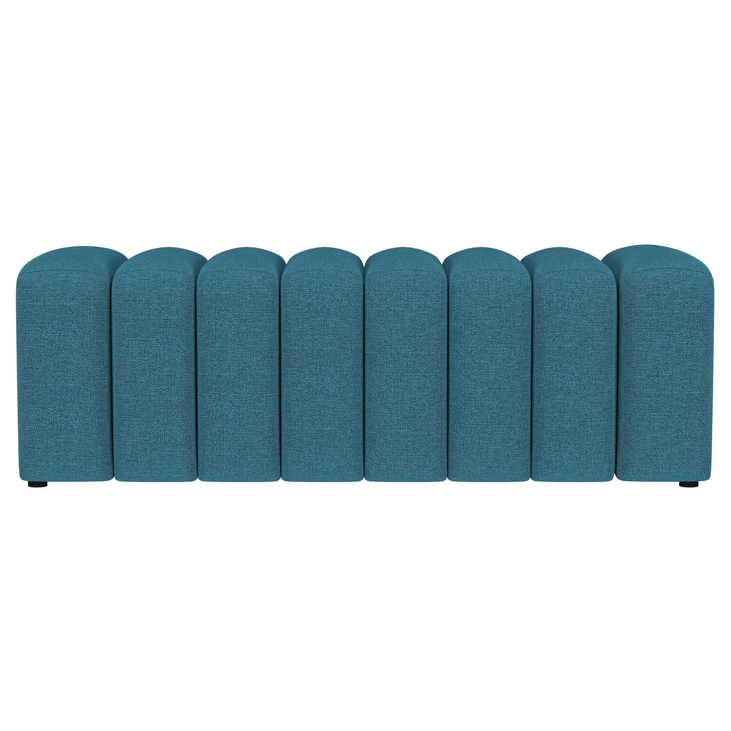 latifa fabric upholstered tufted accent bench peacock bluepeacock blue