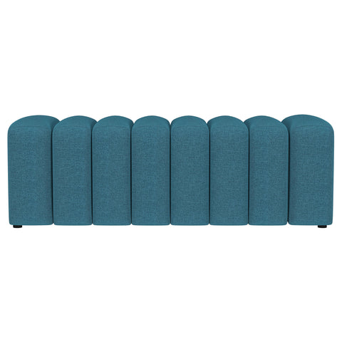 Latifa Fabric Upholstered Tufted Accent Bench Peacock BluePeacock Blue