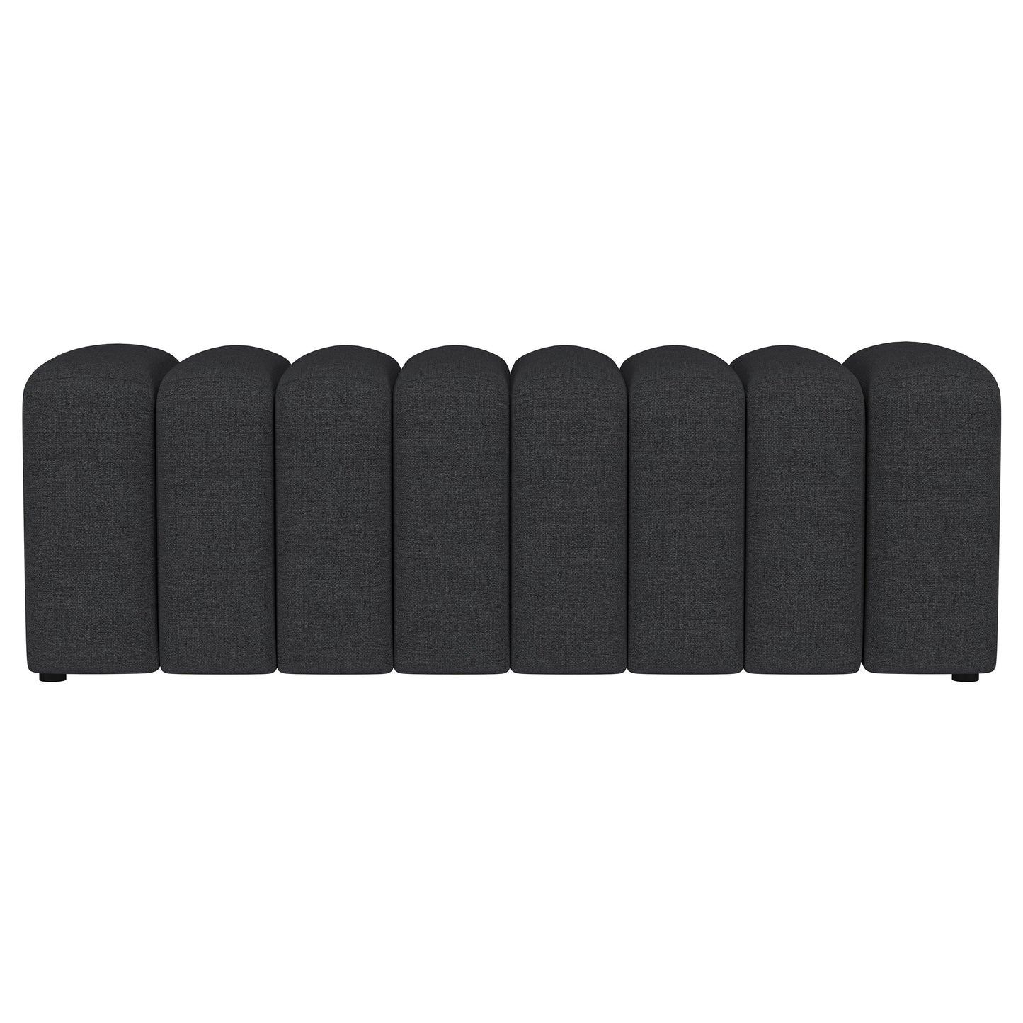 latifa fabric upholstered tufted accent bench charcoalcharcoal