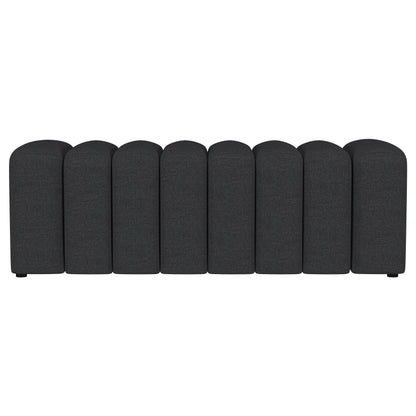 Latifa Fabric Upholstered Tufted Accent Bench CharcoalCharcoal