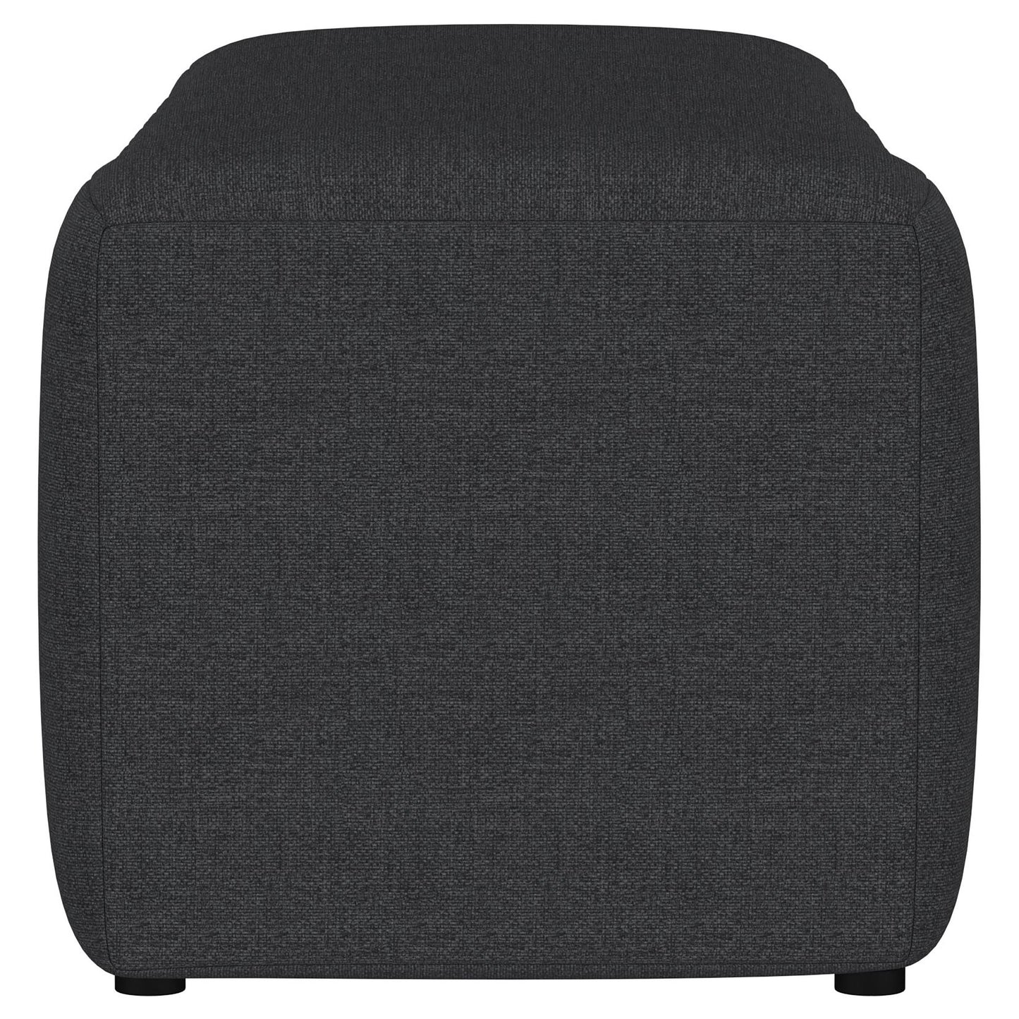 latifa fabric upholstered tufted accent bench charcoalcharcoal