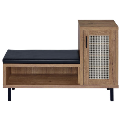 Gwyneth 1-door Entryway Shoe Storage Bench Natural Oak