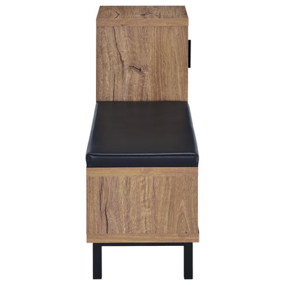 Gwyneth 1-door Entryway Shoe Storage Bench Natural Oak