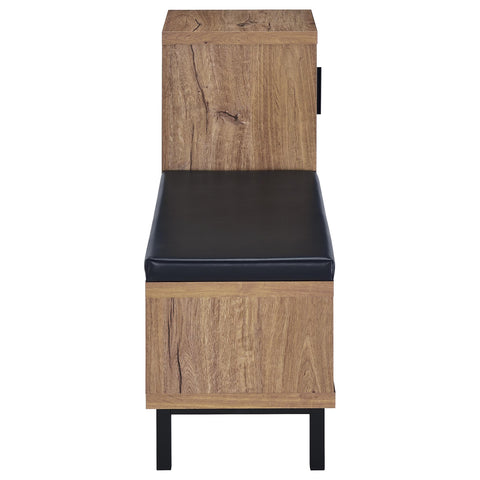 Gwyneth 1-door Entryway Shoe Storage Bench Natural Oak