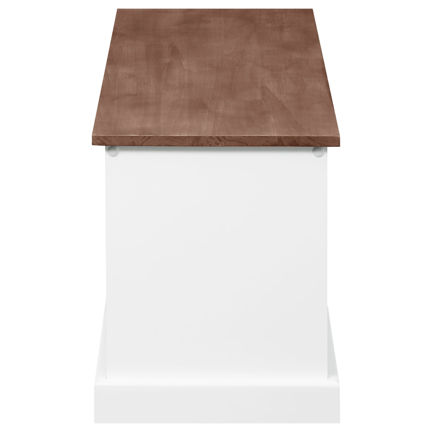 abelardo 3-drawer storage bench weathered brown and whitecappuccino