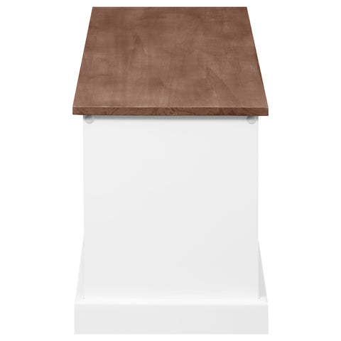 Abelardo 3-drawer Storage Bench Weathered Brown and WhiteCappuccino