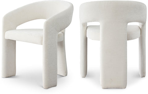 Olive Cream Fabric Upholstered Dining Chair, 2-Piece