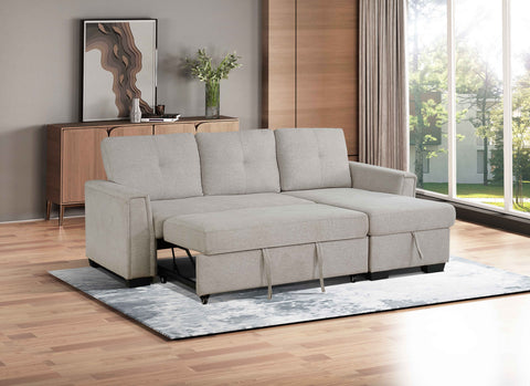 Carter (3)2-Piece Sectional with Reversible Chaise and Pull-out Bed