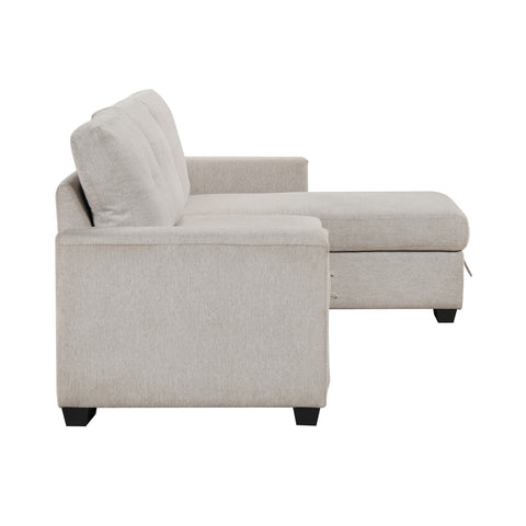 Carter (3)2-Piece Sectional with Reversible Chaise and Pull-out Bed