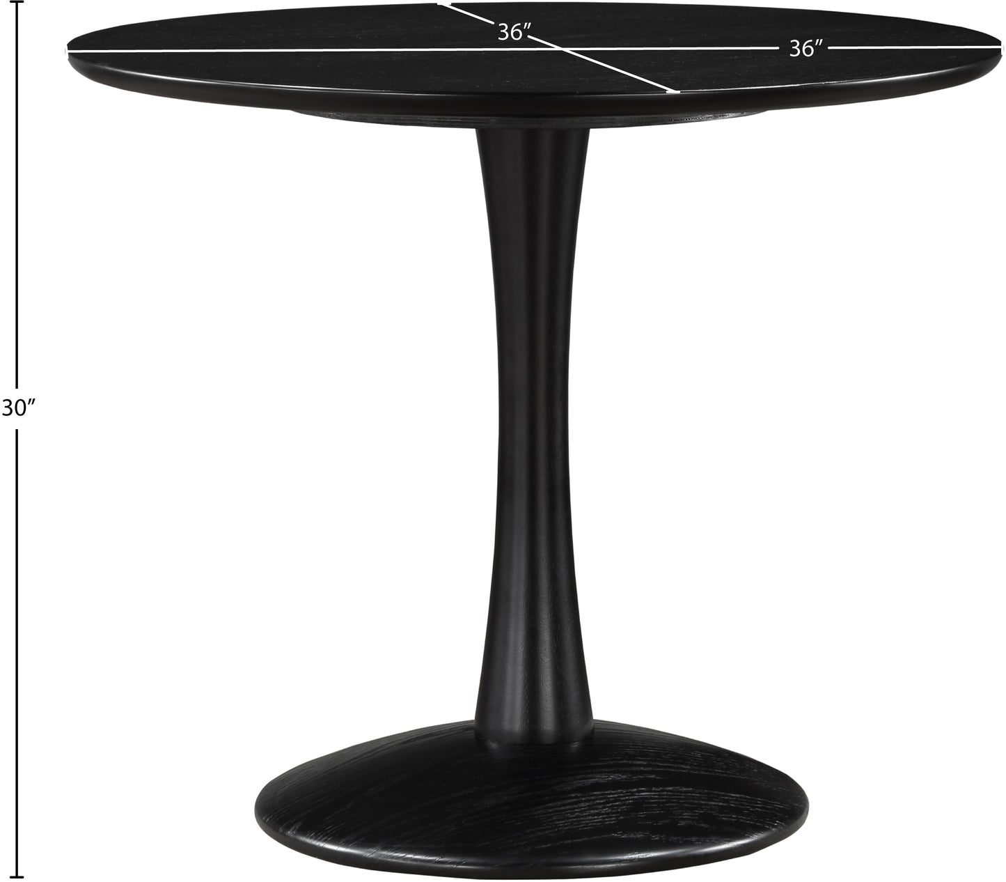 millwin black dining table