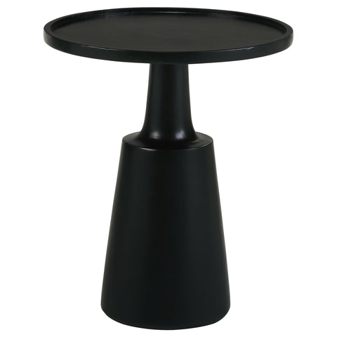 Theo Round Solid Mango Wood Accent Side Table Black StainBlack Stain