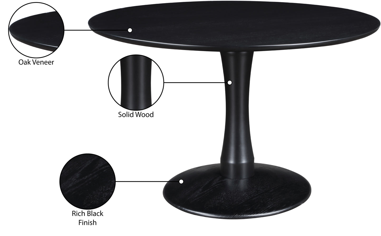 cresthill black dining table t