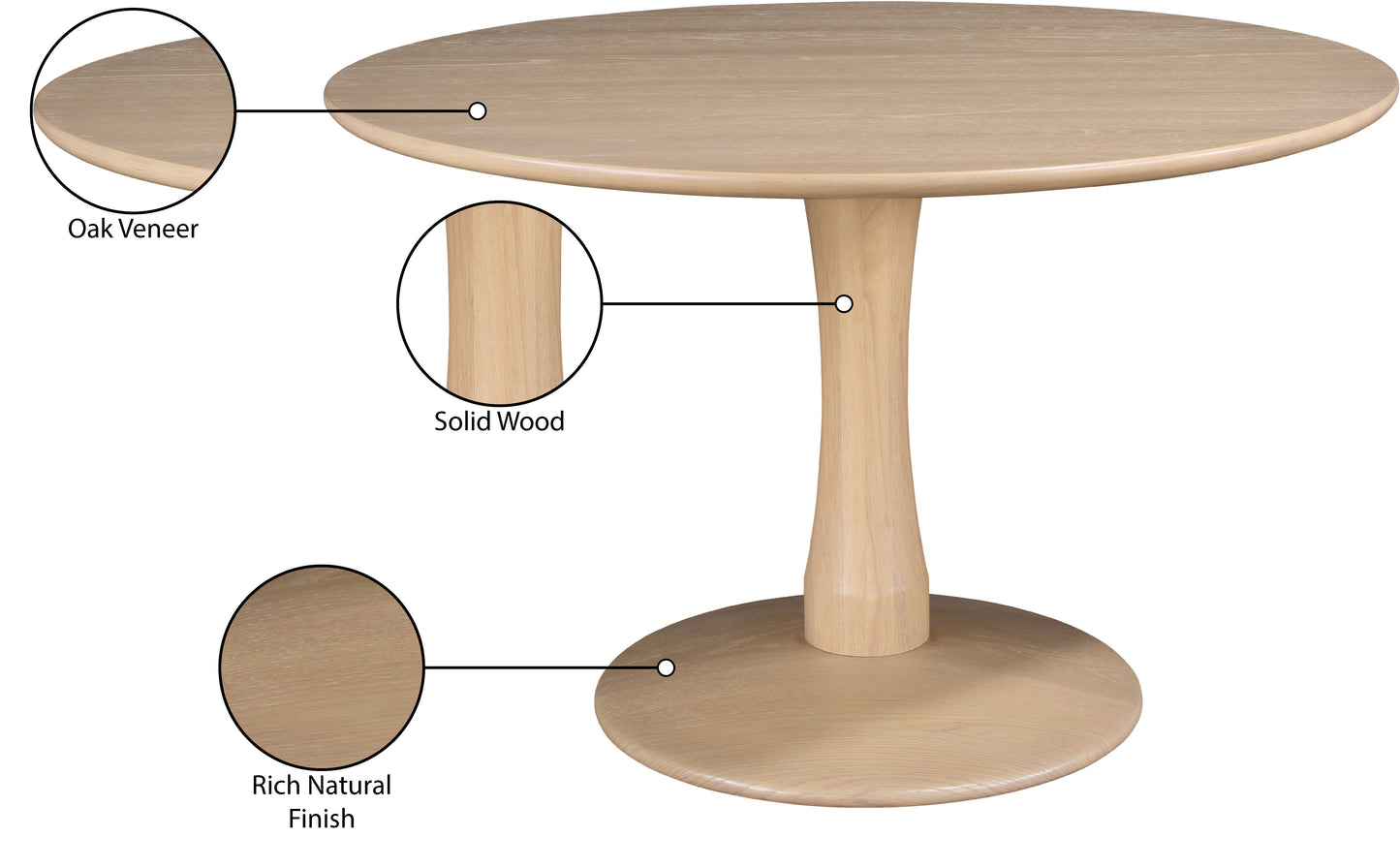 cresthill natural oak dining table t