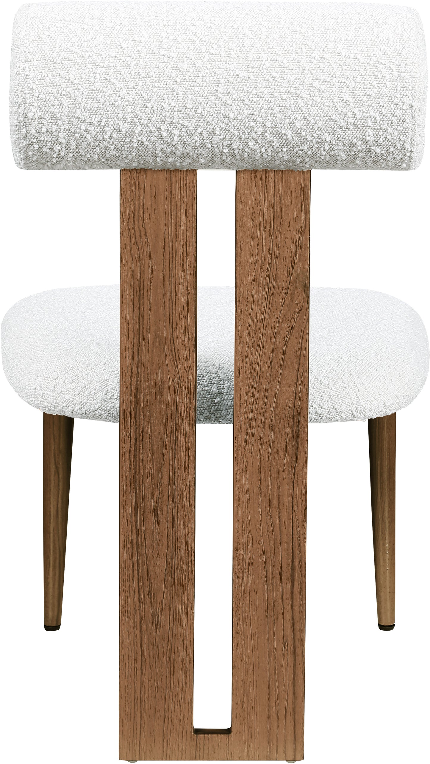 anastasia cream boucle fabric dining chair