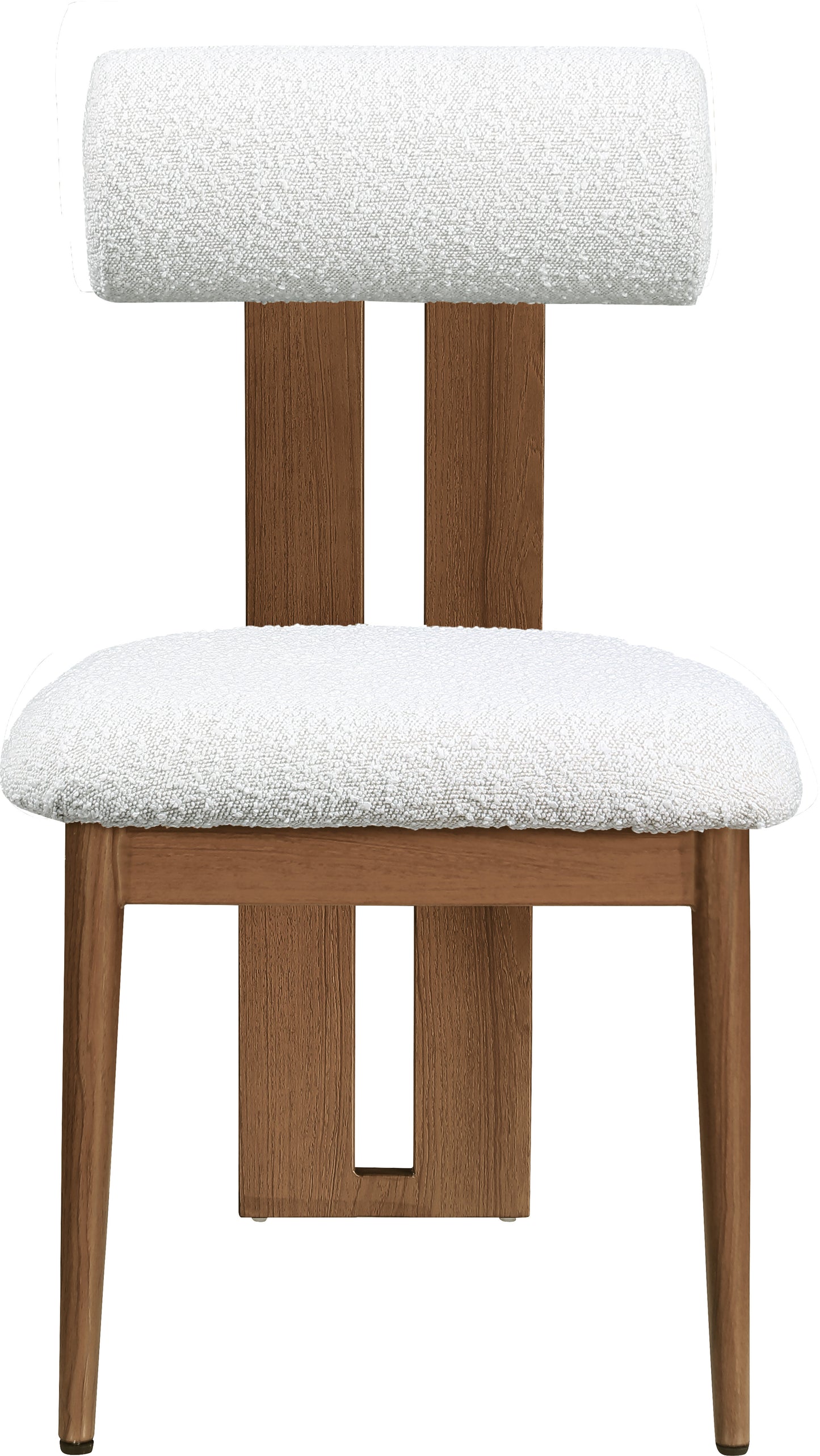 anastasia cream boucle fabric dining chair