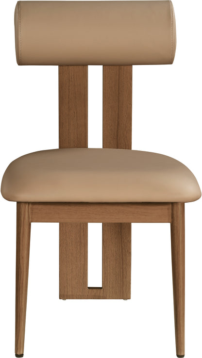 Anastasia Tan Vegan Leather Dining Chair