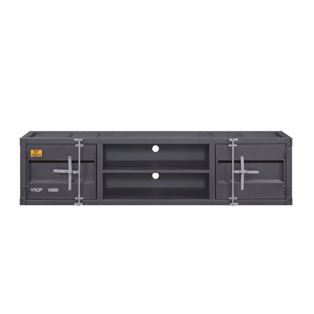 bellona tv stand, gunmetal finish