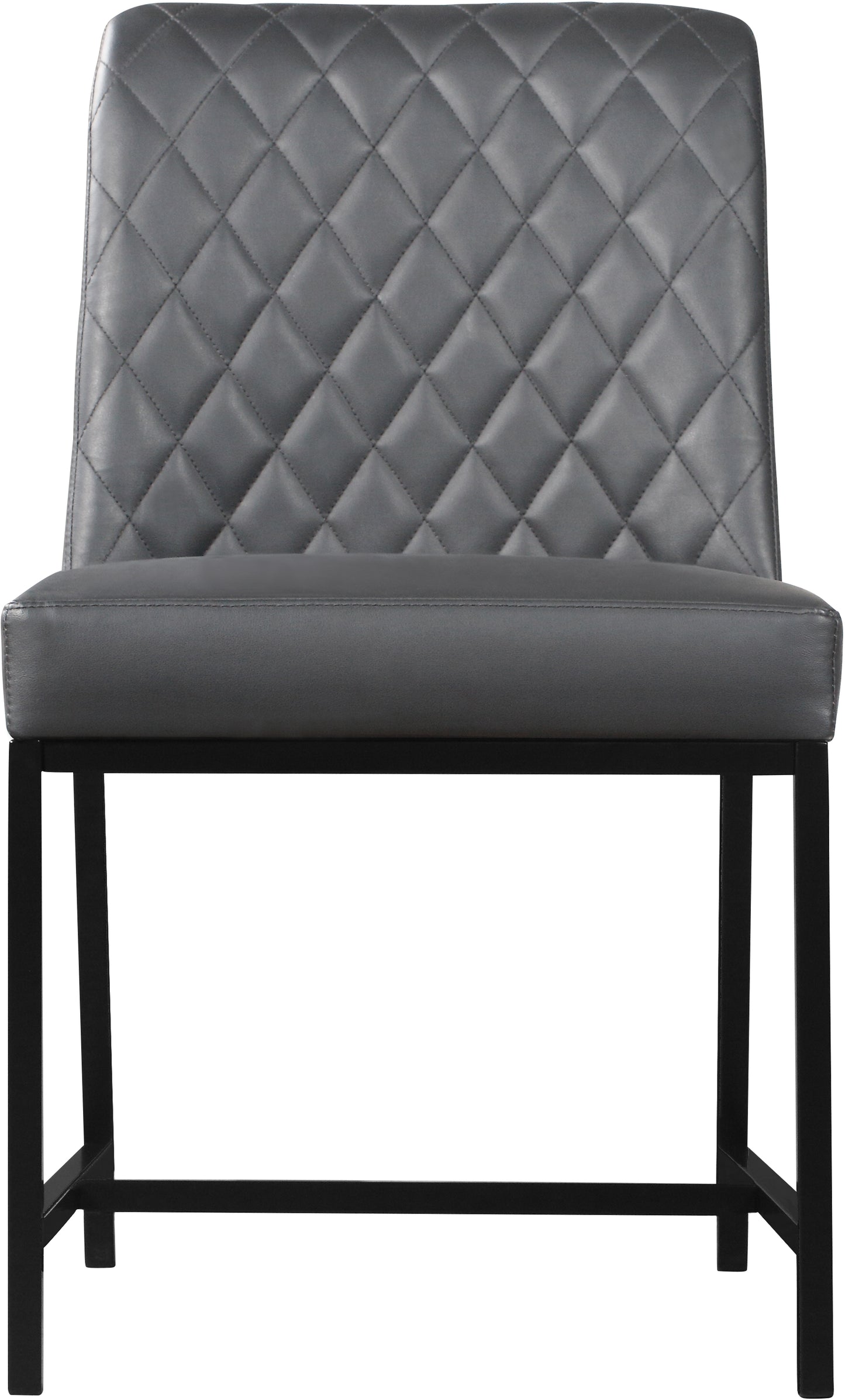 naples grey faux leather dining chair c